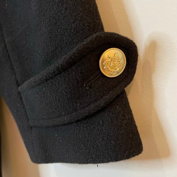 J.Crew Toscana Coat Italian Stadium Cloth Wool Midi City Classic CE180 Black 6 - Picture 6 of 16